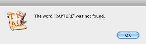 The Word Rapture was not found