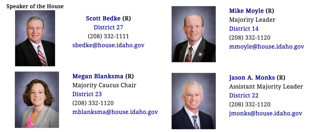 Idaho House Leadership