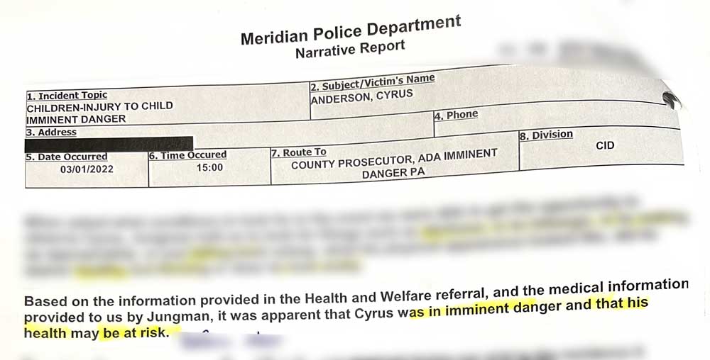 Meridian Police Department Police Report